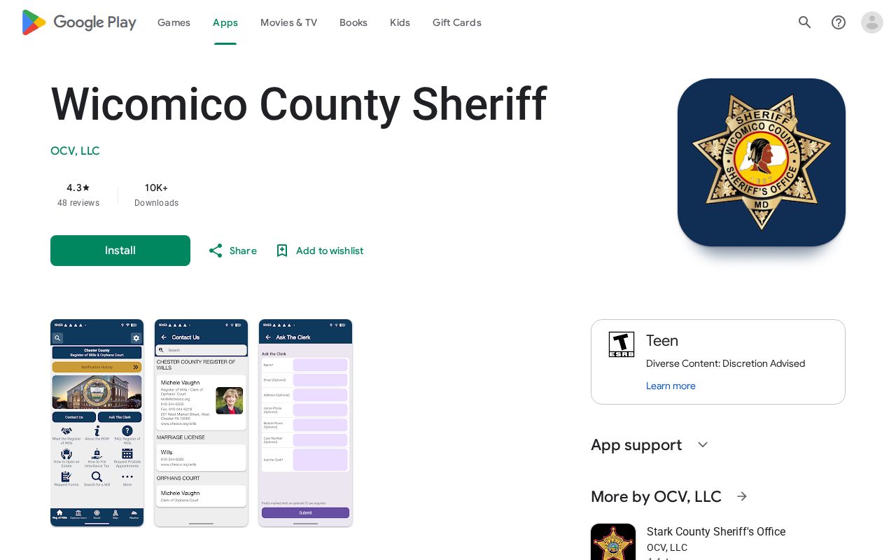 Wicomico County Sheriff app wanted and tip record access
